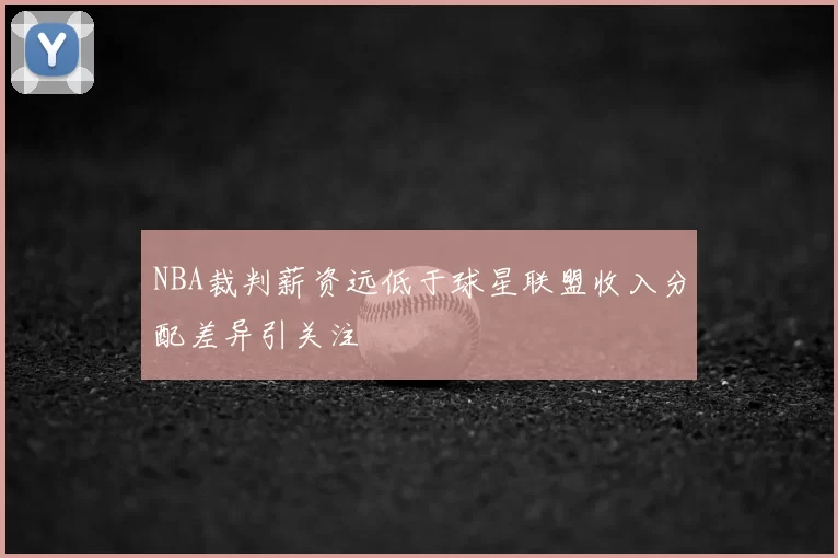NBA裁判薪资远低于球星联盟收入分配差异引关注