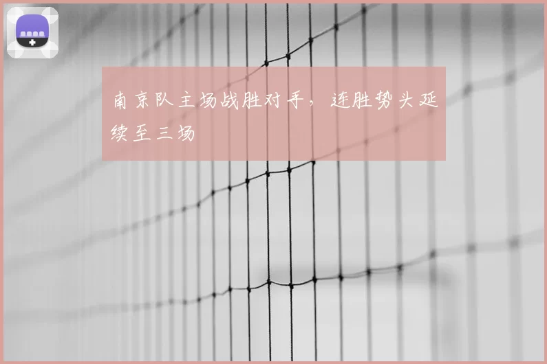 南京队主场战胜对手,连胜势头延续至三场